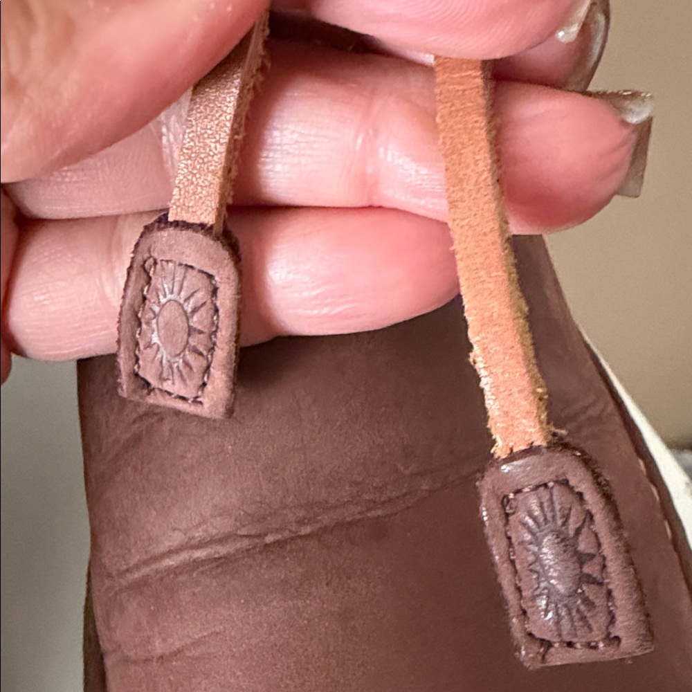 UGG Women's Tan Shearling Lace-Up Boots - Picture 6 of 7